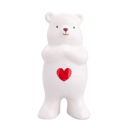 Miś Niedźwiadek z sercem figurka porcelanowa dekoracja do domu Altom Design