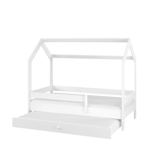 Łóżko dziecięce DOMEK PODWÓJNE BABY BOO 180x80 BIAŁY GŁADKI