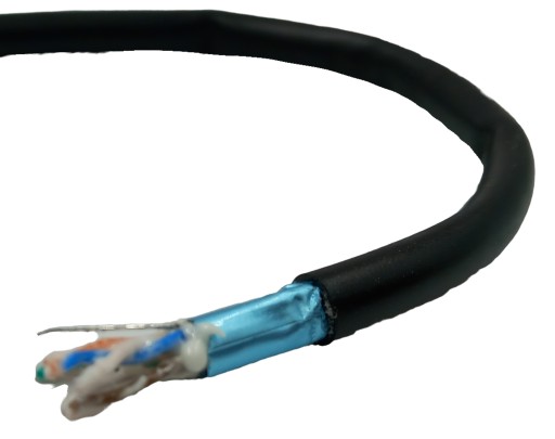 Kabel przewód skrętka żel F/UTP kat 5e Bitner 1m