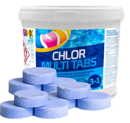 GAMIX MULTI TABLETKI 3w1 CHLOR DO BASENU 200g 5kg