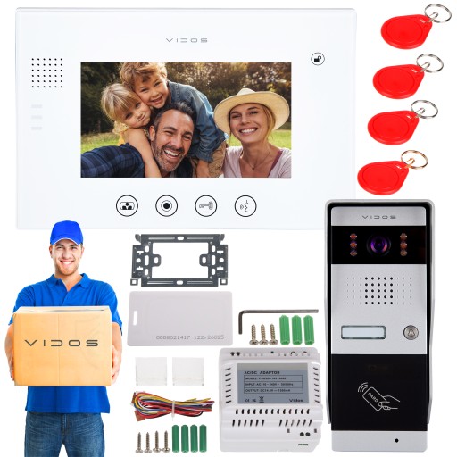ZESTAW WIDEODOMOFON VIDOS MONITOR 7