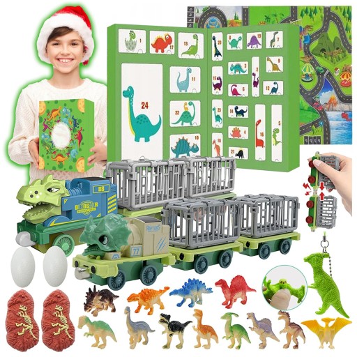 KALENDARZ ADWENTOWY DLA DZIECI CHŁOPCA DINOZA