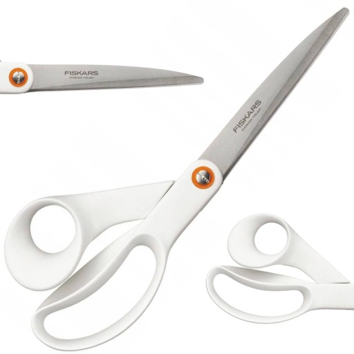 NOŻYCZKI UNIWERSALNE KRAWIECKIE FUNCTIONAL FORM FISKARS 21CM 1020412 BIAŁE