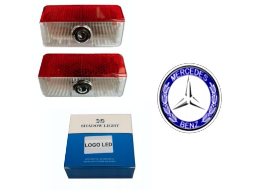 MERCEDES LED projector A B GLK z logiem 04-15