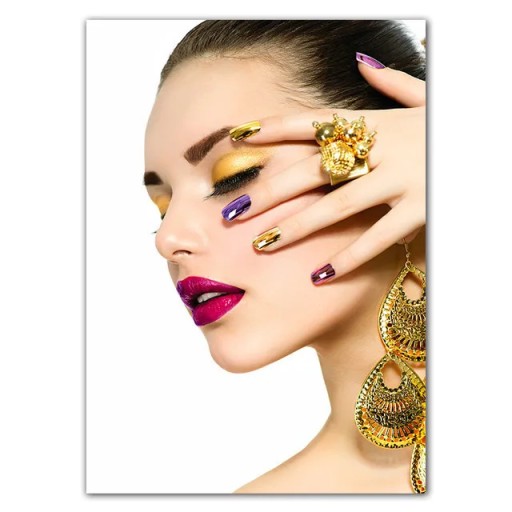Plakat na płótnie Moda kształty paznokci Model pla