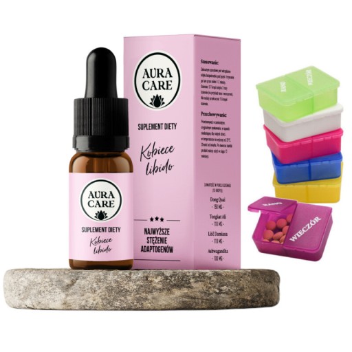 ADAPTOGENY KOBIECE LIBIDO Regulacja hormonalna Energia Aura Care + GRATIS