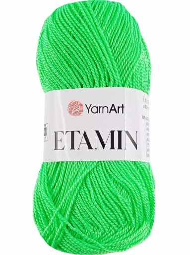 Włóczka YarnArt Etamin 30 g 180 m kolor 457 zielony neon