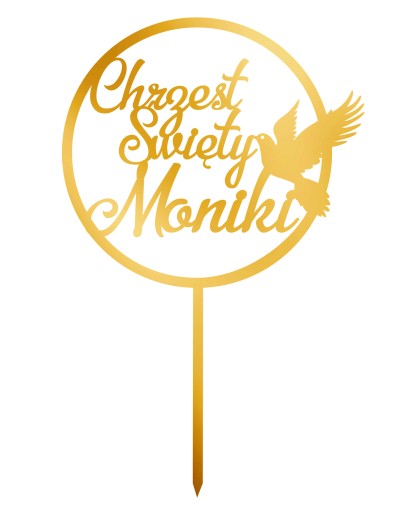 Topper TCZ-12P Chrzest Święty Złote Lustro