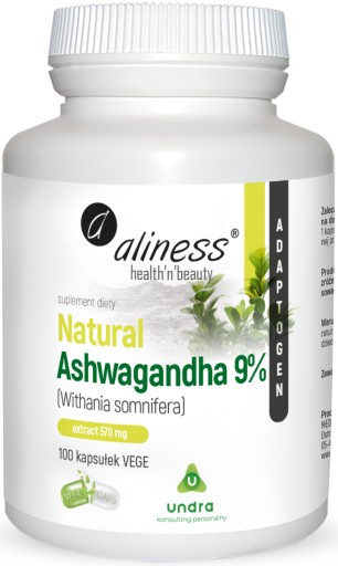 ALINESS ASHWAGANDHA EXTRAKT STANDARYZOWANY 9%X100