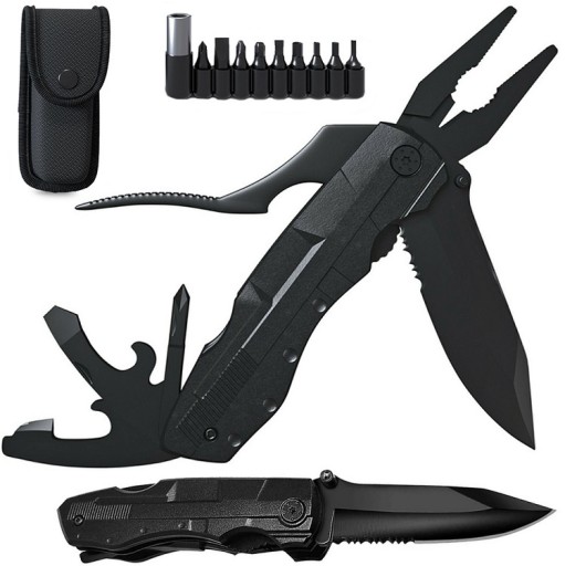 MULTITOOL NÓŻ NARZĘDZIE WIELOFUNKCYJNE SURVIVALOWE