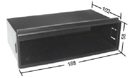 Półka pod radioodtwarzacz (188x58x102mm) NA 1-DIN