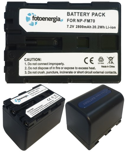 BATERIA AKUMULATOR DO SONY NP-FM70 NP-FM55H NP-FM50 NP-FM30 2800MAH