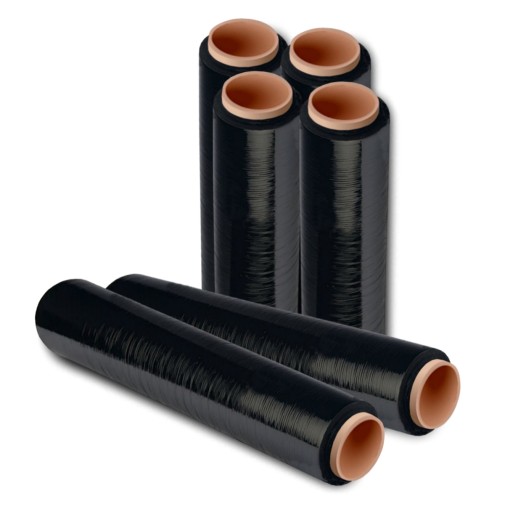 Folia STRETCH czarna czarny 3 kg XL lekka tuba x 6