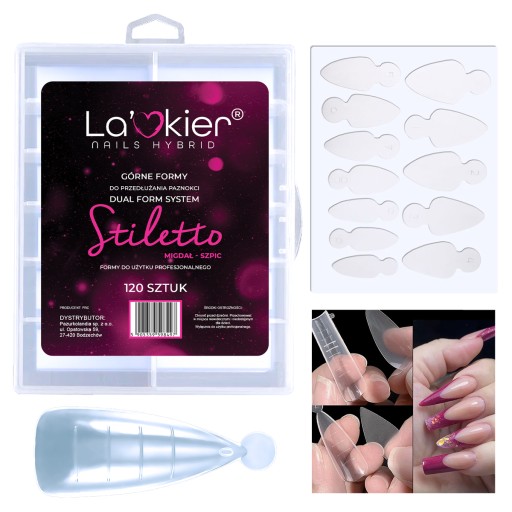 Zestaw DUAL FORM Stiletto formy do FRENCH MIGDAŁ