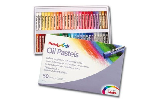 Kredki Pastele Olejne 50 kolorów Pentel