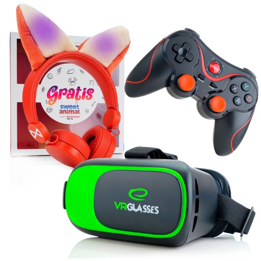 GOGLE OKULARY 3D VR DO TELEFONU Z KONTROLEREM BT