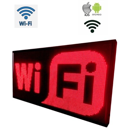 Reklama Led,wyświetlacz, tablica led 32x128 Wi FI, pod Android, iOs. IP65