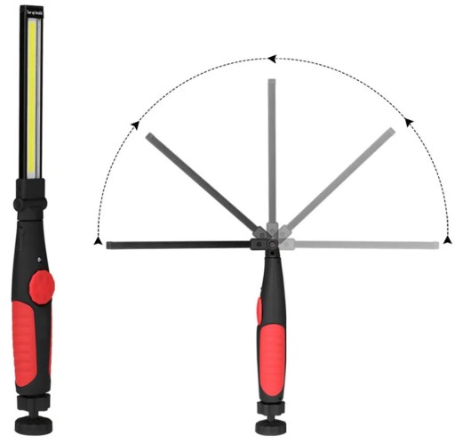 LATARKA Warsztatowa Lampa Magnes COB LED Składana