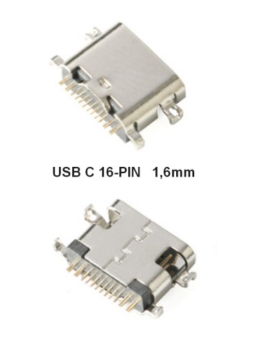 GNIAZDO USB C 3.1 16-PIN SMD 1,6m SMARTFON TELEFON