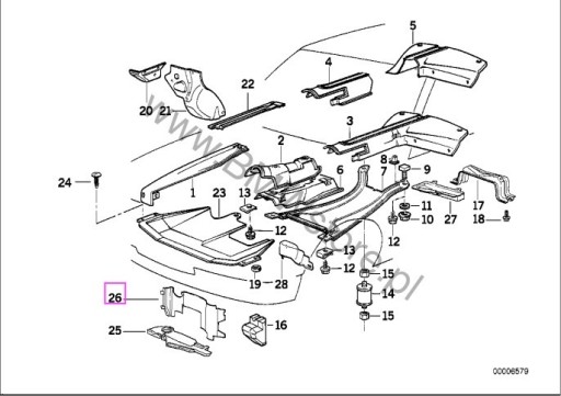 Osłona BMW E34 M5 51712251699 LEWA ORYGINAŁ NOWA