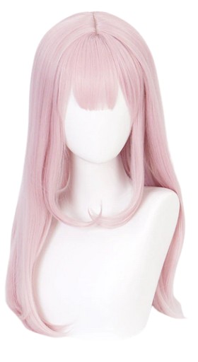 PERUKA ANIME RÓŻOWA COSPLAY DŁUGA Z GRZYWKĄ WIG
