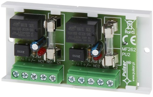 Moduł Przekaźnikowy 12 V DC, 2 x NO/NC Pulsar