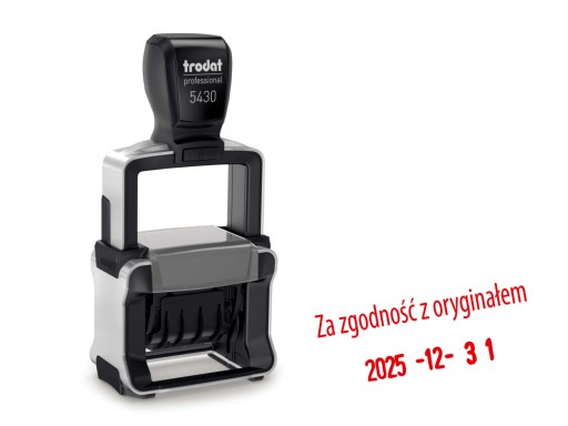Datownik 5430 z tekstem ZA ZGODNOŚĆ Z ORYGINAŁEM