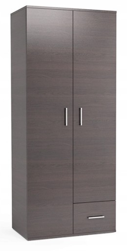 SZAFA DWUDZWIOWA Z SZUFLADĄ WENGE PRODUCENT