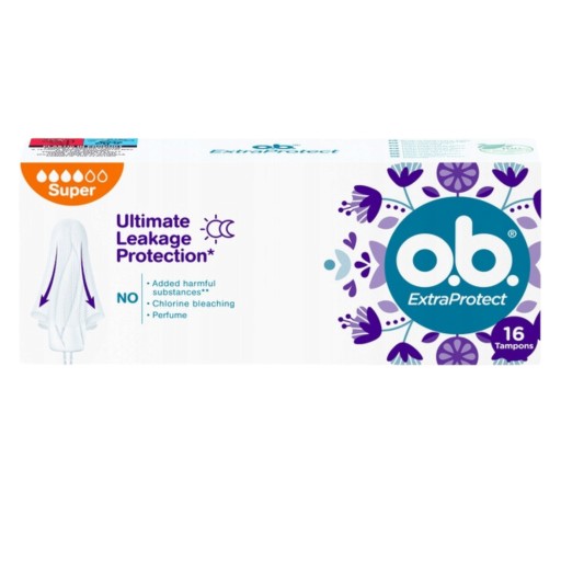 Tampony OB ExtraProtect 16 szt SUPER uczucie komfortu extra świeżość