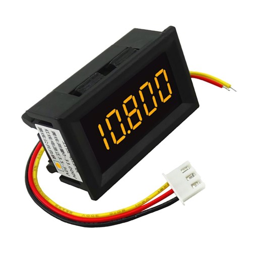 Miniaturowy miernik panelowy LED, pomiarowy żółty