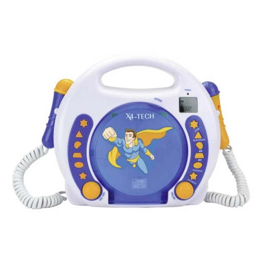 Boombox dla dzieci Karaoke CD USB SD MP3 Mikrofony