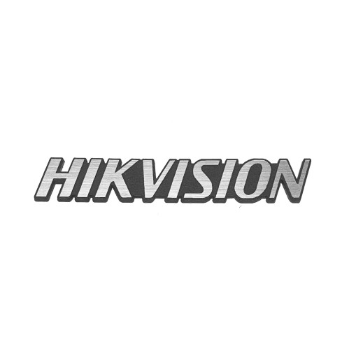 Naklejka Emblemat HIKVISION srebrna 45x8mm