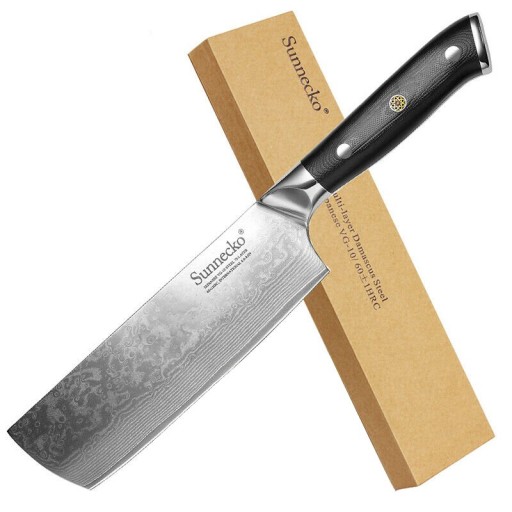Nóż NAKIRI SUNNECKO z DAMASTU DAMAST VG10 Japan