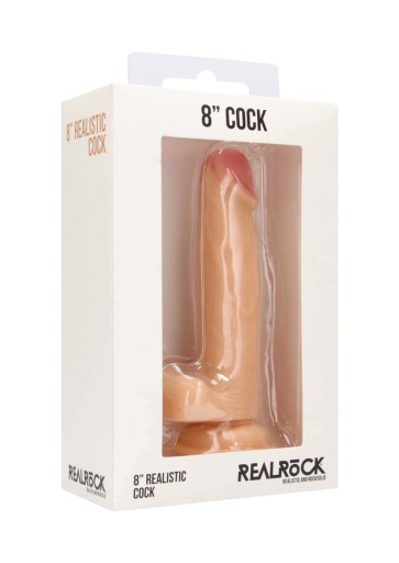 REALISTIC COCK - 8” - WITH REALISTYCZNY WIBRATOR