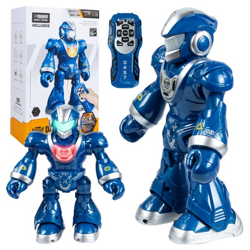 INTERAKTYWNY ZDALNIE STEROWANY PROGRAMOWANY ROBOT DLA DZIECI DŹWIĘK + PILOT