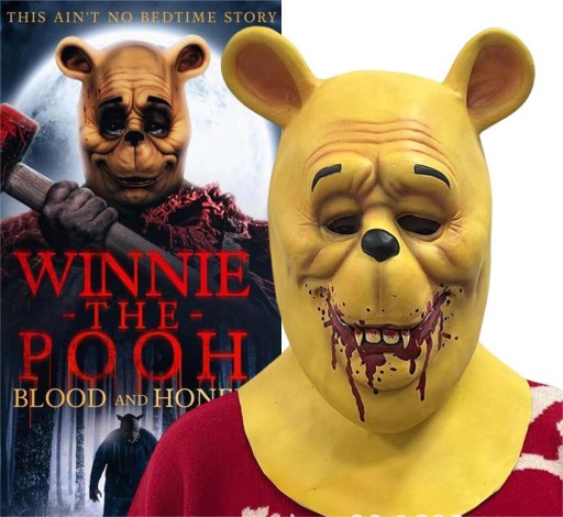 Kubuś Puchatek lateksowa maska Kaptur na Halloween