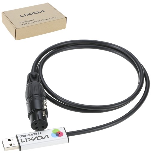 Kabel USB na DMX 1 metr do oświetlenia scenicznego interfejs DMX512