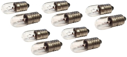 ŻARÓWKA E10 6,3V 0,3A 10szt SKALOWA DIORA 300mA
