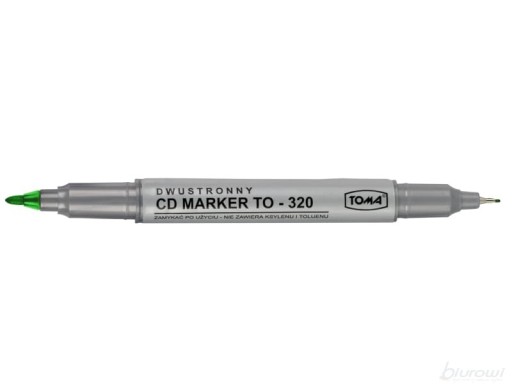 Dwustronny CD Marker TOMA TO-320 - zielony