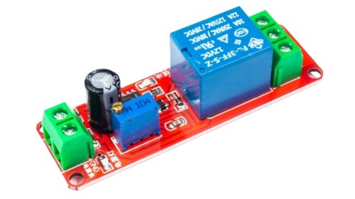 Moduł czasowy NE555 przekaźnik opóźniacz 12V 10A