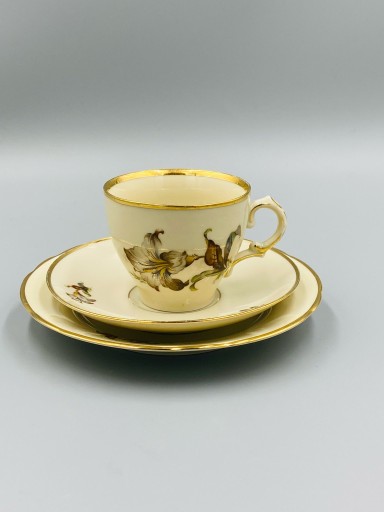 KPM Dania 1935 - 1955 r. Zestaw śniadaniowy. Orchidea.