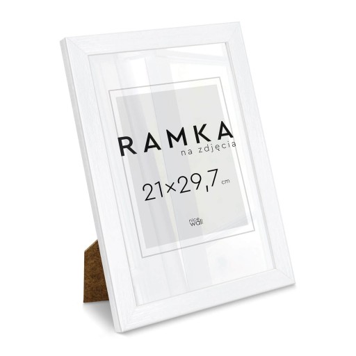 Ramka na zdjęcia 21x29,7 cm z podpórką Biała
