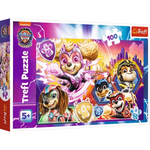 Puzzle 100 elementów Psi Patrol Poznaj Mighty Pups 16460 Trefl