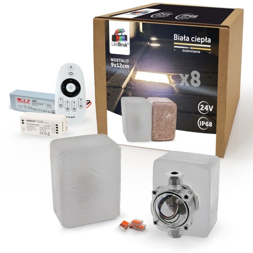 8x Kostka Brukowa LED LedBruk 24V 9X12cm BC 3100K