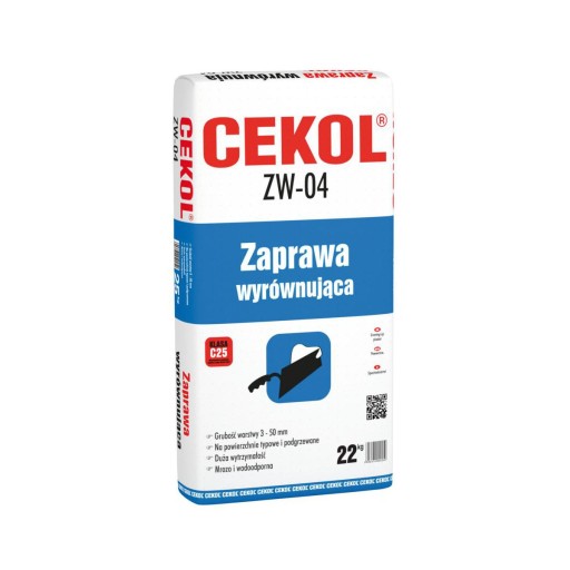CEKOL ZW-04 Zaprawa wyrównująca 22kg