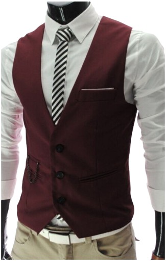 KLASYCZNA ELEGANCKA KAMIZELKA MĘSKA MODNA SLIM FIT