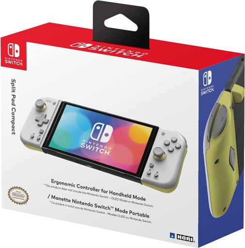 HORI SWITCH Split Pad Compact szaro żółty