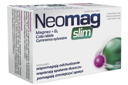 Neomag Slim, HAMUJE APETYT, 50 tabletek, E- Namex