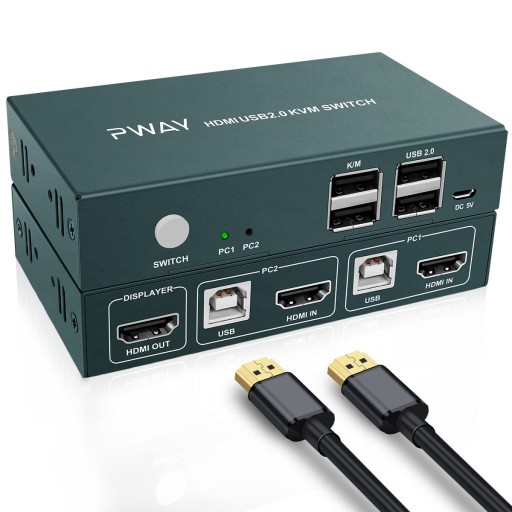 PWAY HDMI USB2.0 KVM SWITCH 2 PORTY C541