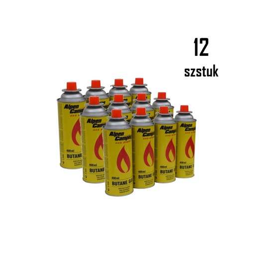 KARTUSZ GAZOWY NABÓJ GAZ KARTUSZ ALPEN CAMPING x12